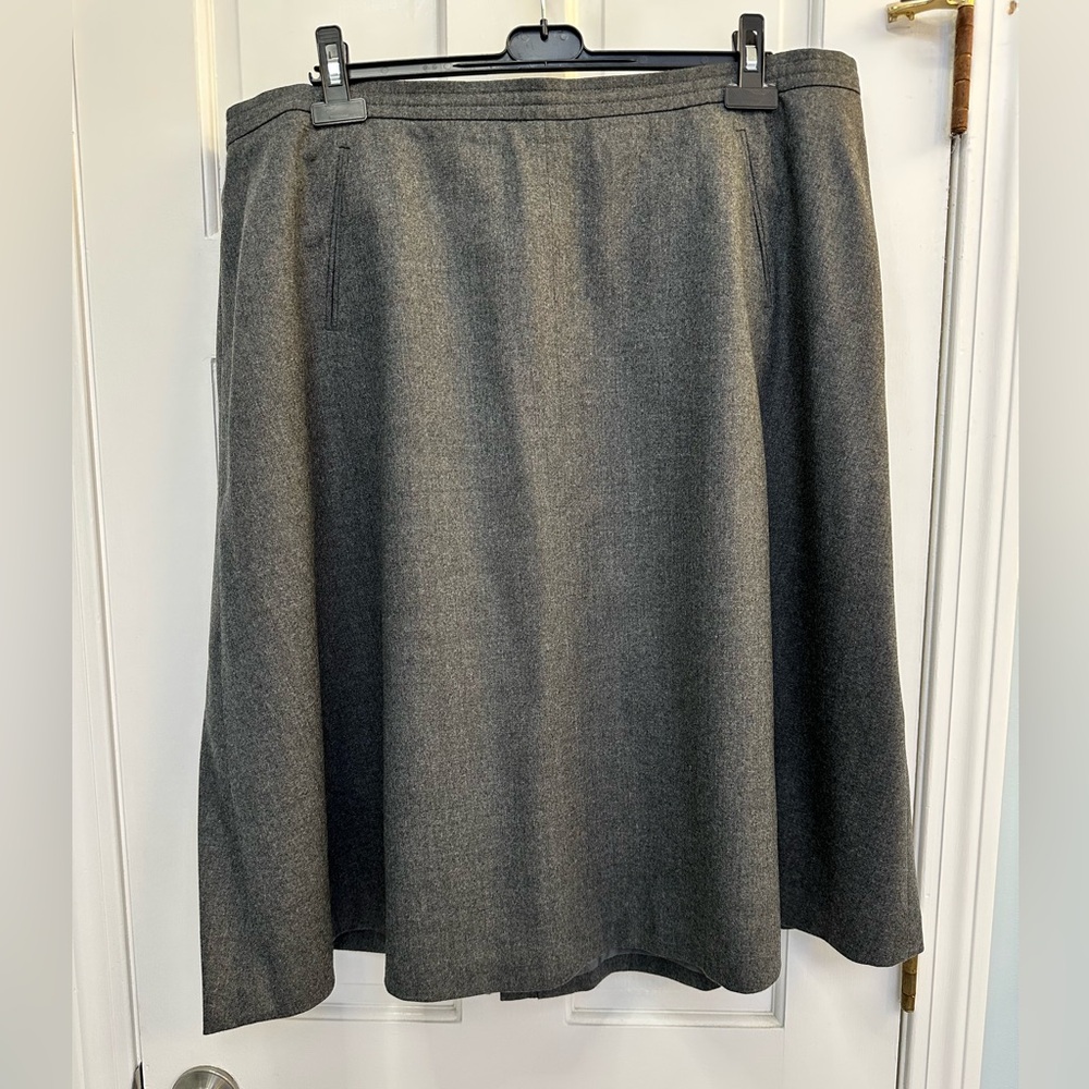 Talbots Gray Wool Full Skirt 22WP